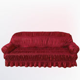 Twill Jersey Sofa Covers - Elastic Sofa Covers (Maroon)